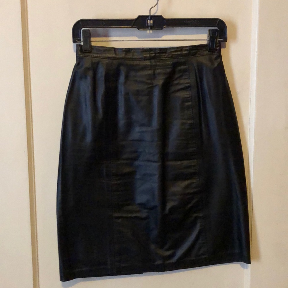 Outerwear by Phoenix - Genuine Leather Midi Skirt